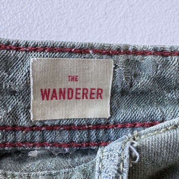 Anthropologie The Wanderer Pants Size 31 Sage Green Jacquard Palm Tree Print - Picture 3 of 14